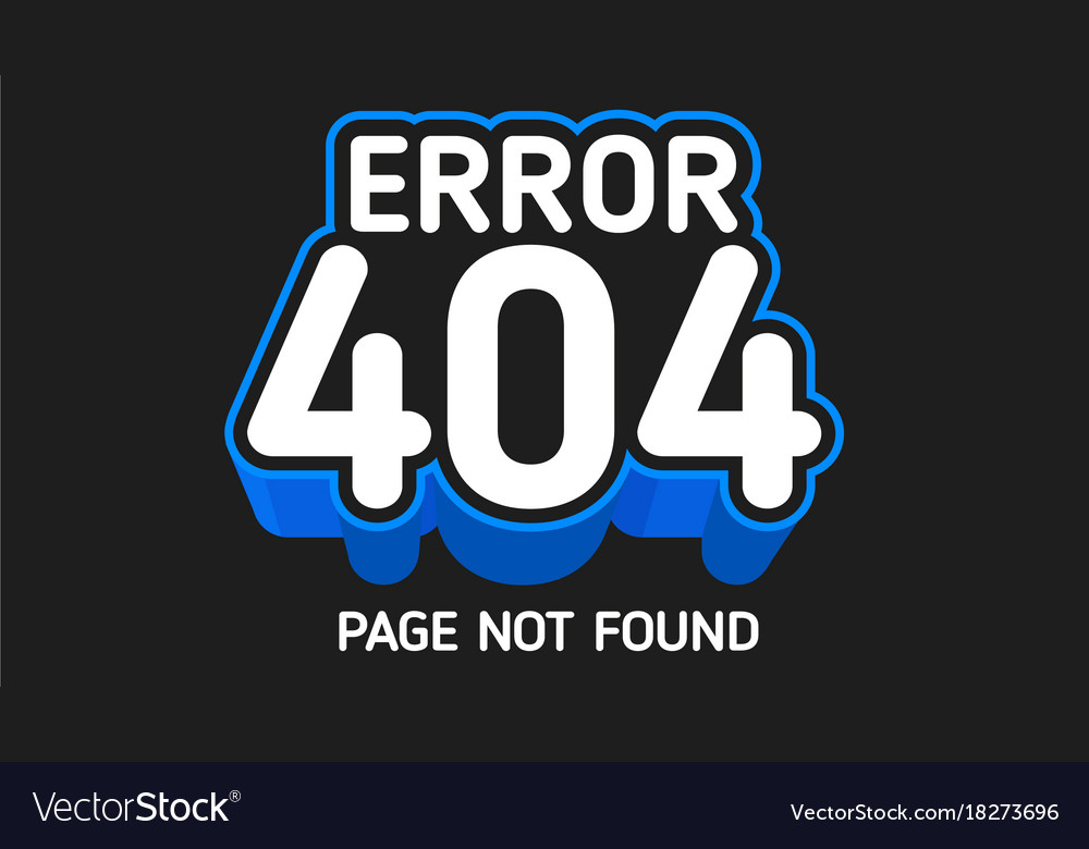 404 error blue not found page vector 18273696
